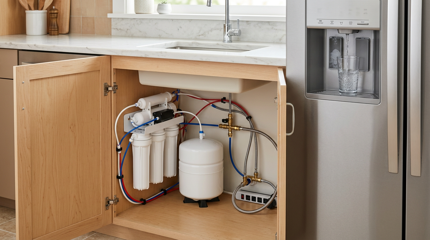 Permeate pump option for refrigerator connection